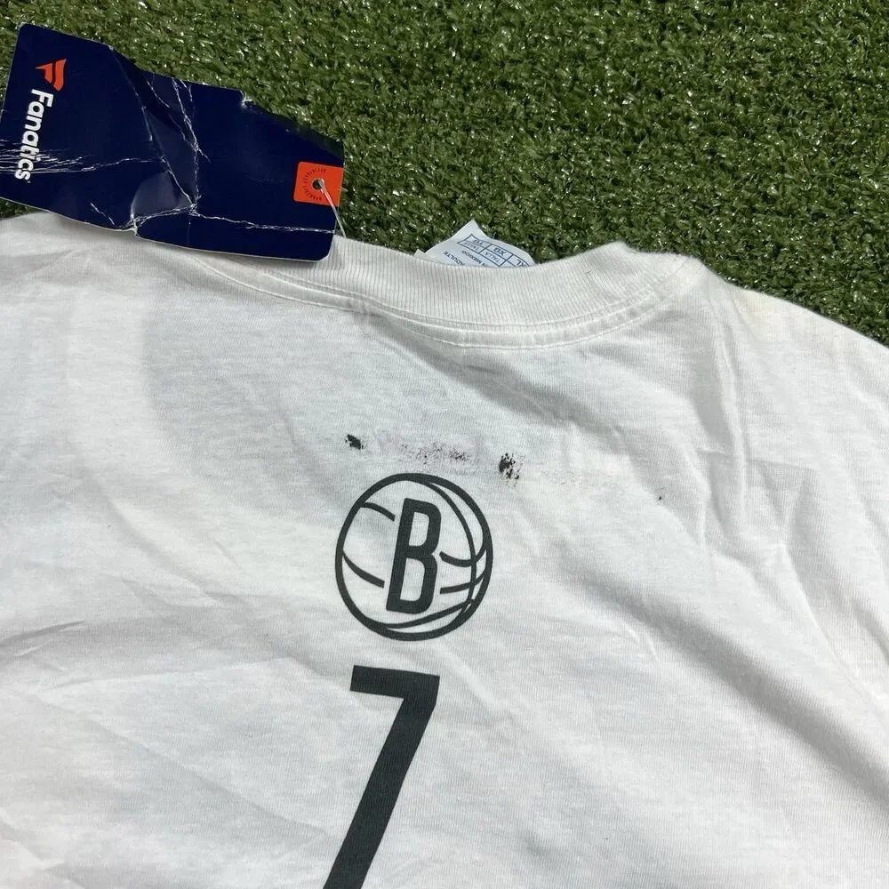 Fanatics Brooklyn Nets Kevin Durant #7 White XL Shirt NBA Basketball NWOT